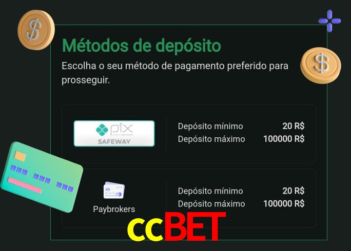 O cassino ccbet oferece uma grande variedade de métodos de pagamento